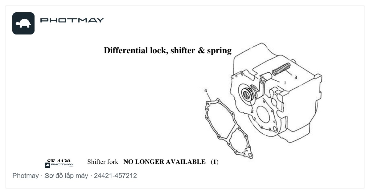 Sơ đồ — Phớt tăng xích máy cày Yanmar